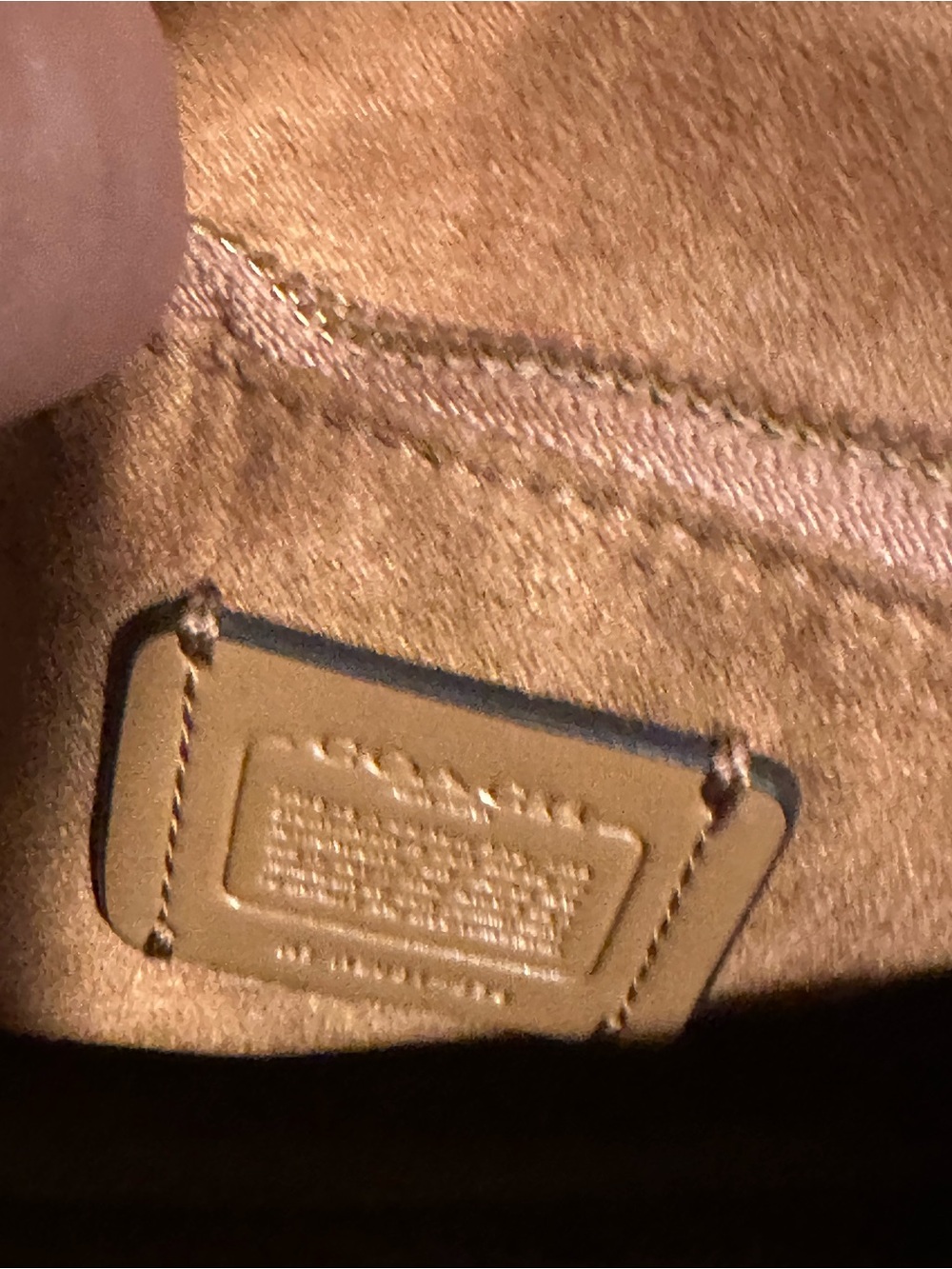 Coach Cream Pebbled Leather Satchel with Gold 'C' Turnlock - Picture 16 of 16